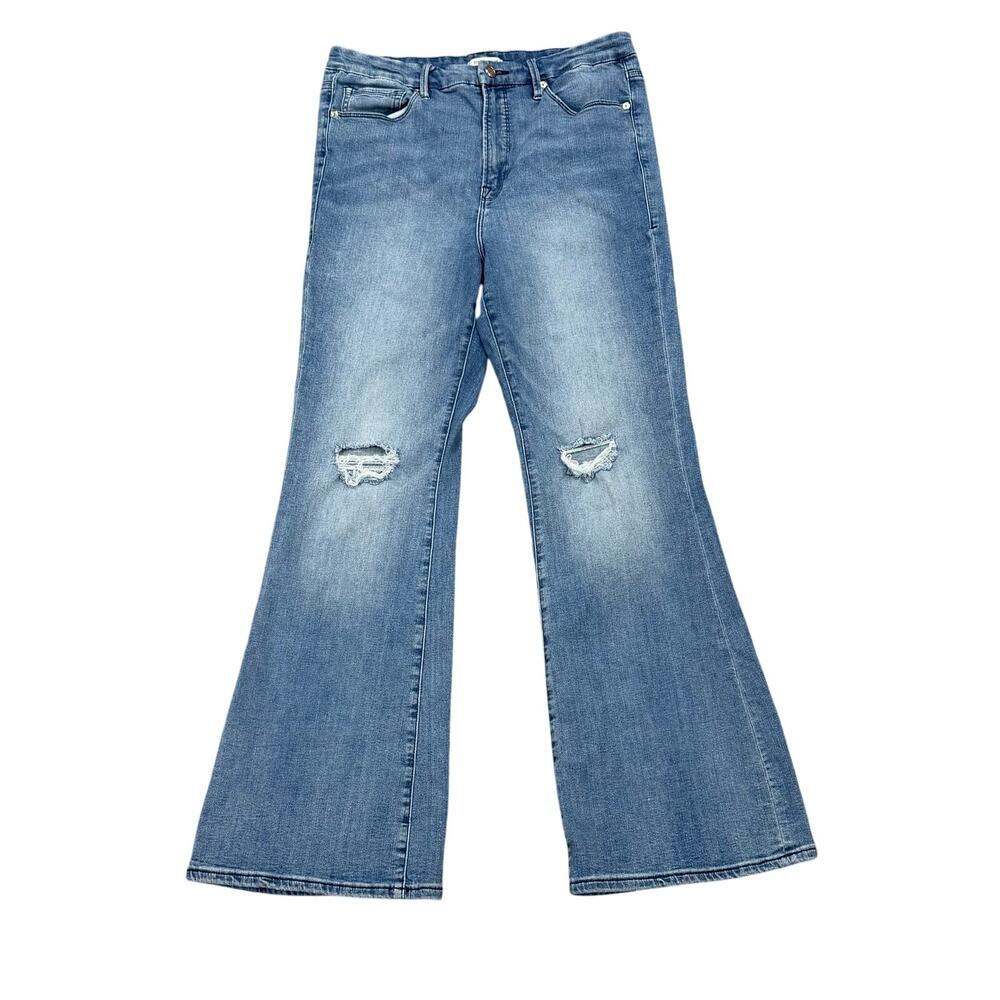 Good American Good Flare Jeans EUC